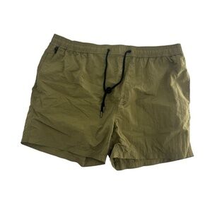 Ksubi‎ Shorts Mens XXL Olive Green Performance Swim Trunks Nylon Fishing Luxury